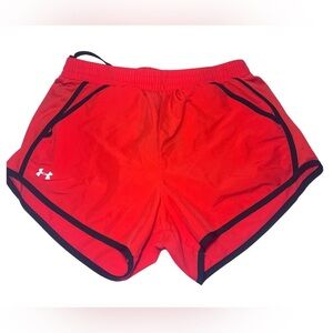 Under Armour Women’s Running Shorts Small Inner Panty Heatgear Wicking Orange